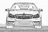 Mercedes-Benz C63 AMG 2008-2014 rho-plate V2